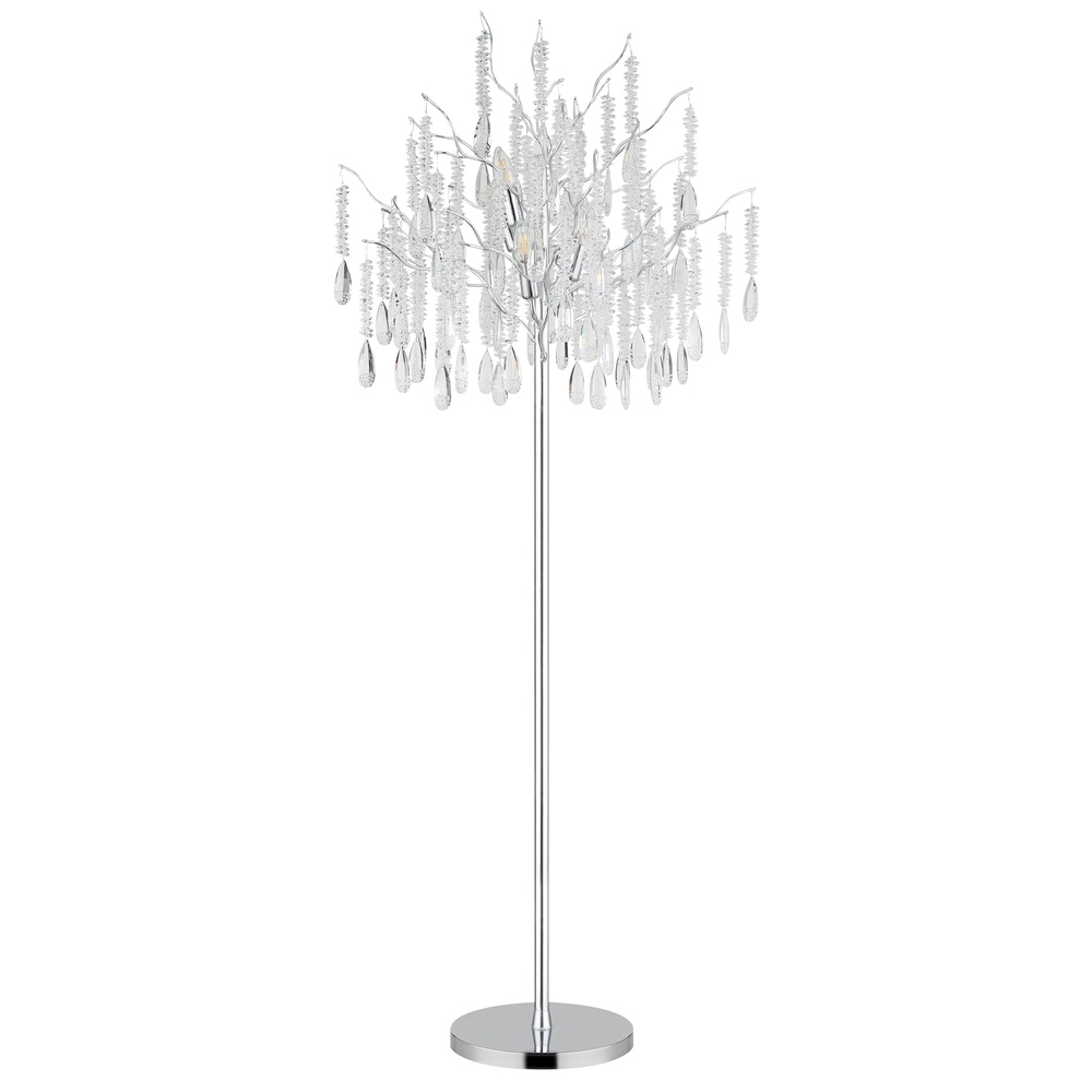 Stehlampe Kinga silbergrau Ø 55 cm Globo 9007371570010