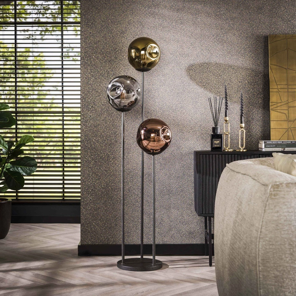 Glas-Stehlampe Stellar 3-Licht Lyora 8716803511606
