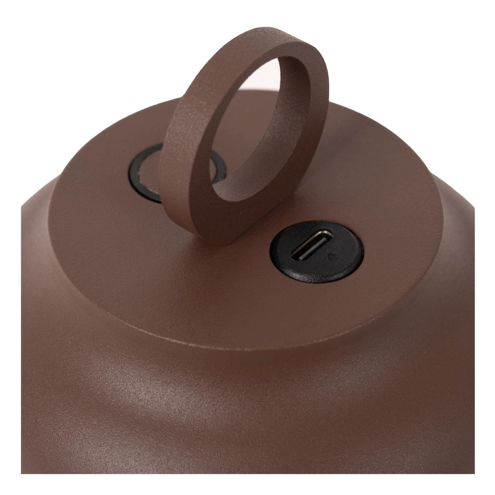 Wiederaufladbare Wandlampe Wells Rostbraun Lucide 5411212334121
