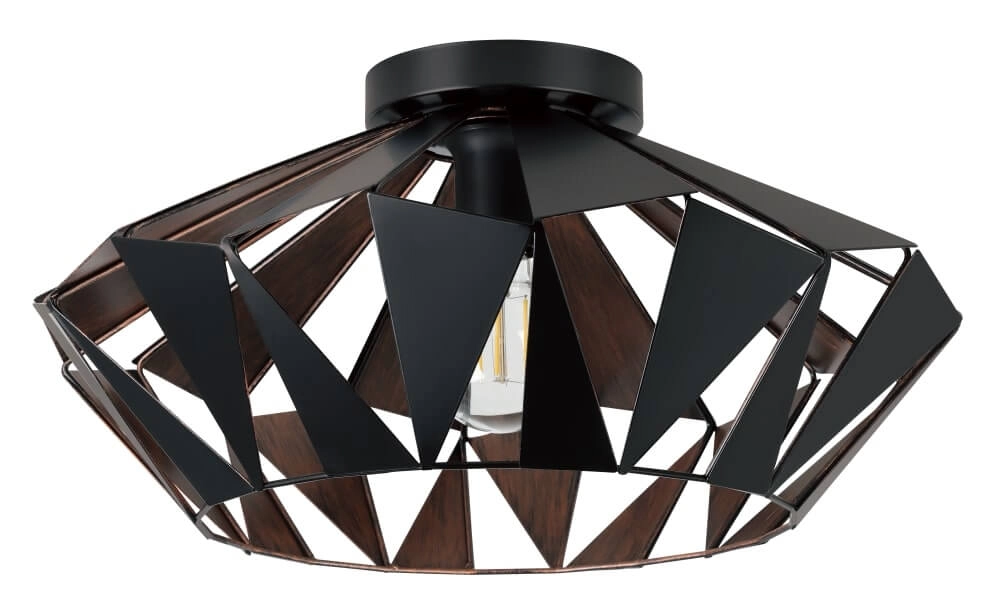 Deckenleuchte Carlton 6 schwarz/kupfer Ø 47cm Eglo 9002759433994