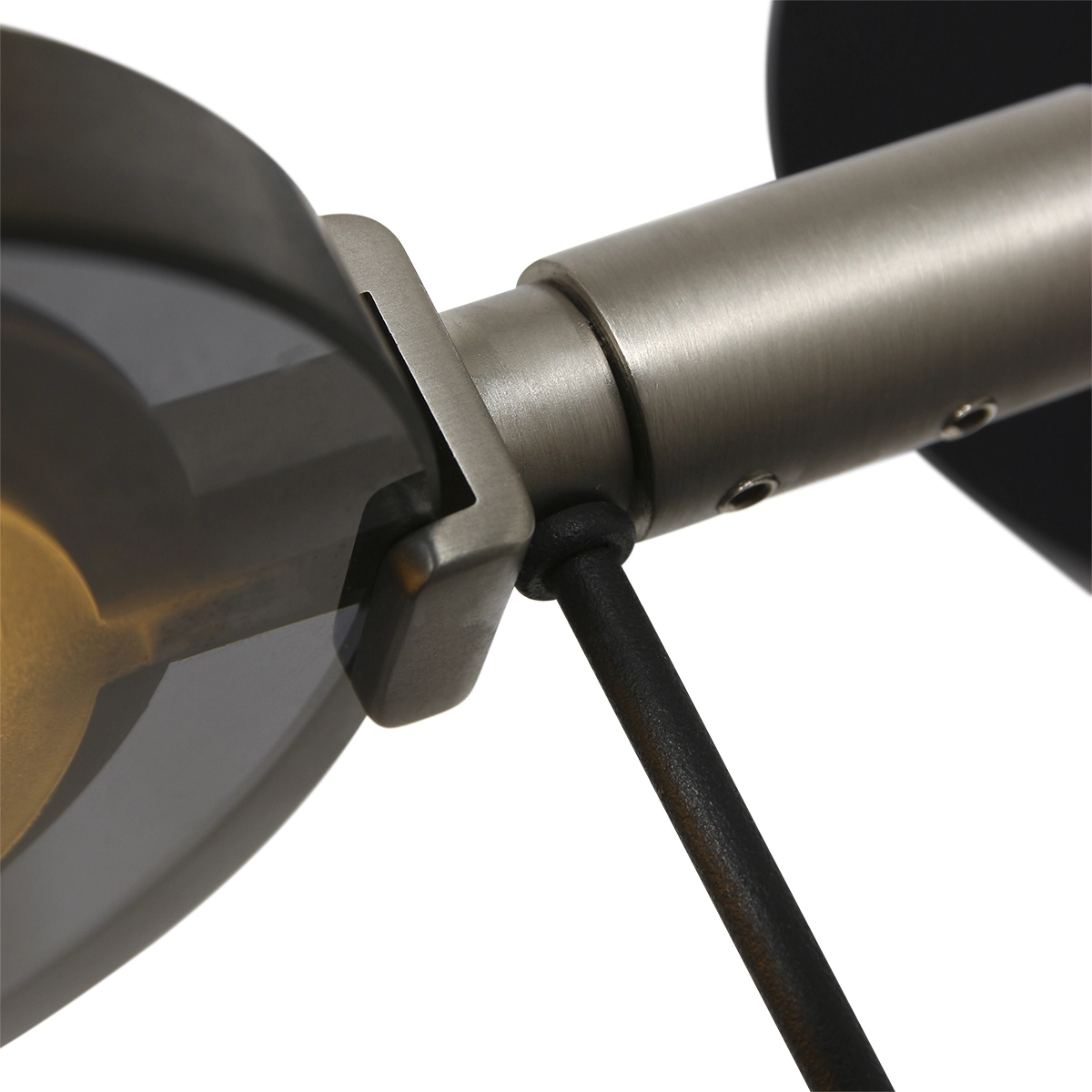 LED-Wandleselampe Turound 10 W – 2700 K – 62 cm schwarzes Rauchglas Steinhauer 8712746133400