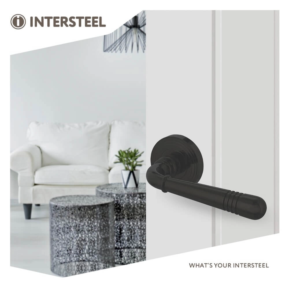 Türgriff für den ländlichen Raum Helena mit Grat schwarz Intersteel 8714186568095