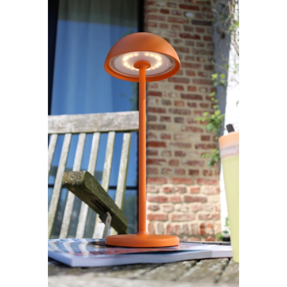 Wiederaufladbare Tischlampe Joy IP54 orange Lucide 5411212151988