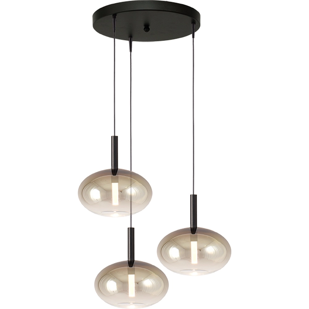 3L vide Pendellampe Lido Onion mit Ø 24 cm goldverblasstem Glas Masterlight 8718121325071