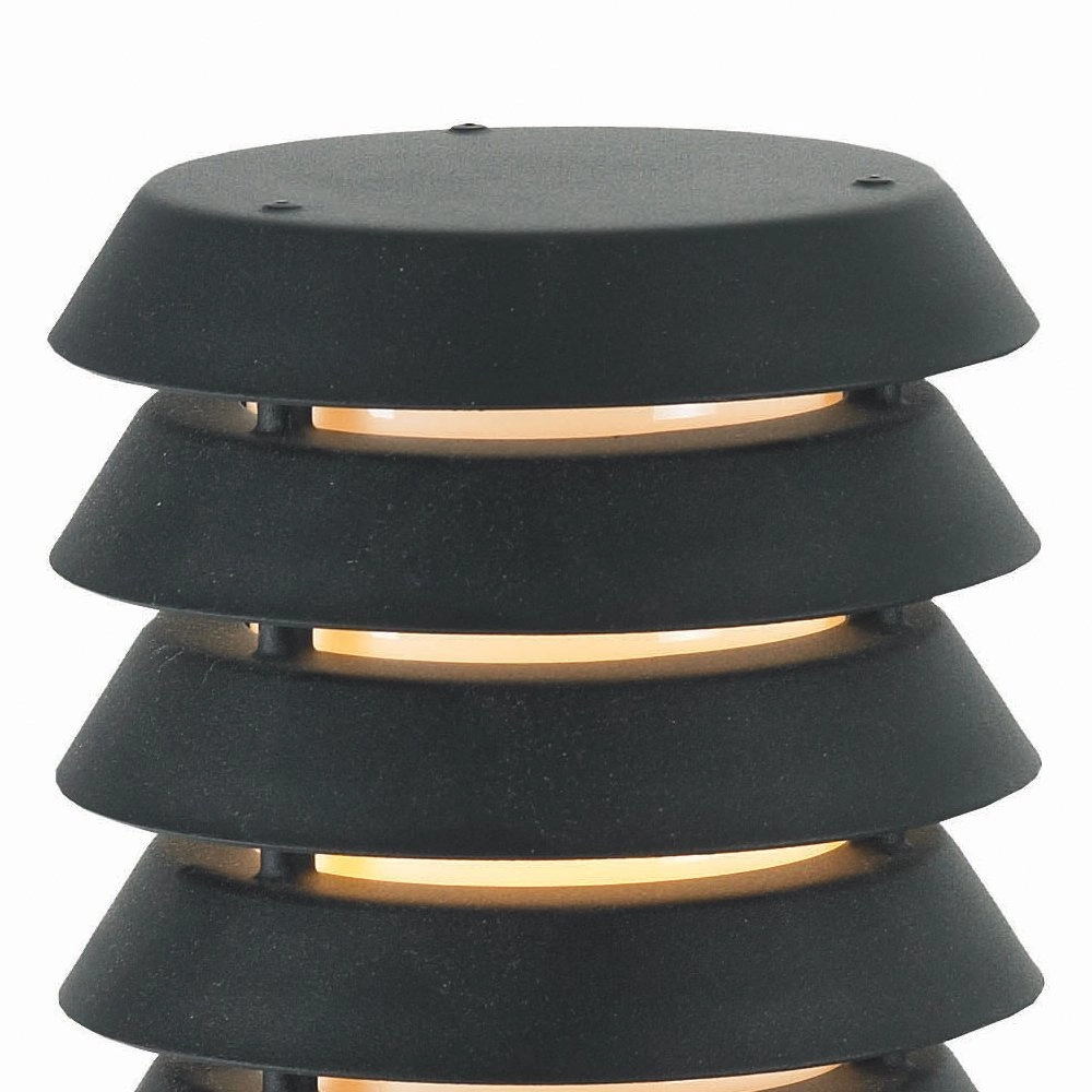 Ländliche Terrassenlampe Selhalm 49cm schwarz mit Holz Franssen 7042891450666