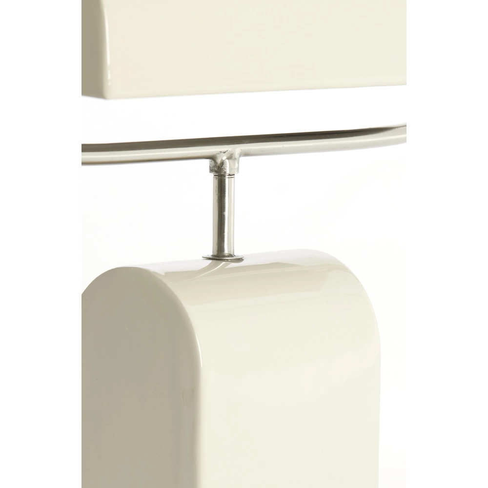 Crèmefarbene Schreibtischlampe Cardona mit Nickel – 1x E27 Light & Living 8717807816254