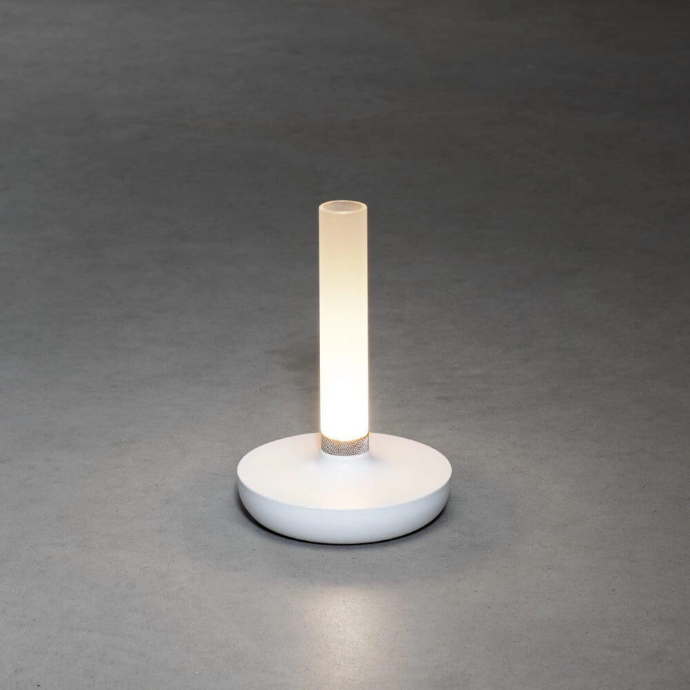 Wiederaufladbare Tischlampe Biarritz Weiß KonstSmide 7318308272535