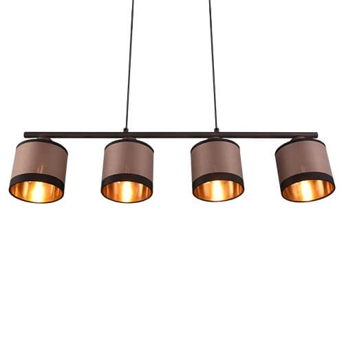Hängelampe Davos taupe 4-flammig Trio 4017807574333