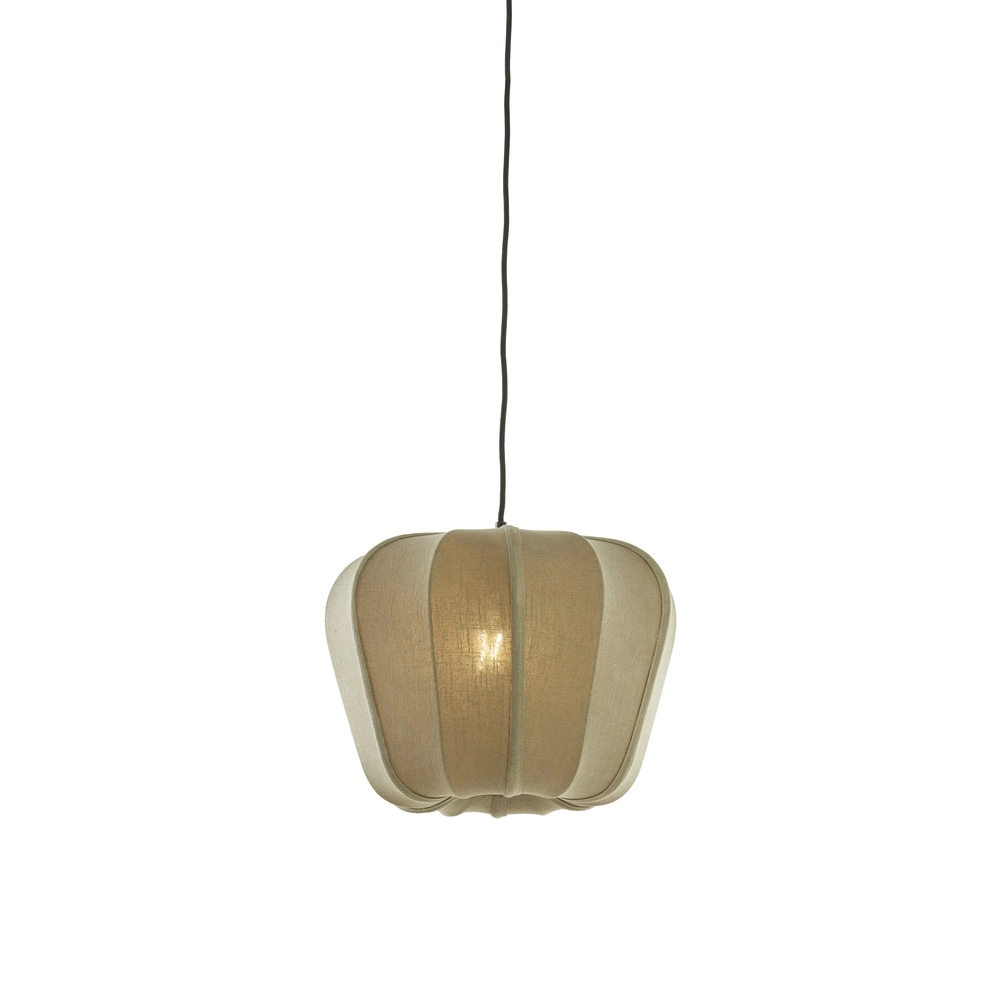 Japandi-Pendellampe Zubedo Ø 40cm – olivgrün Light & Living 8717807835873