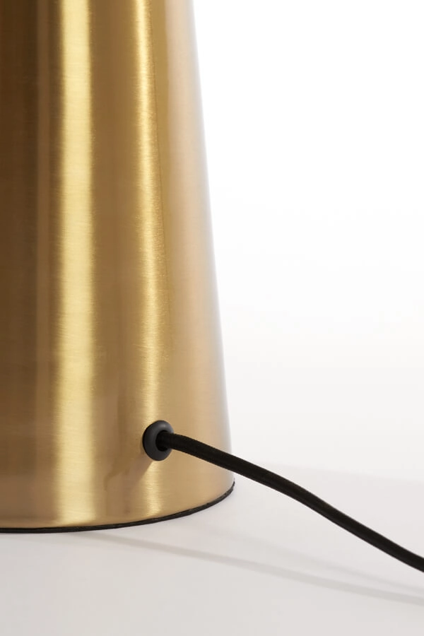 Tischlampe Pleat gold mit weiß Ø 40cm Light & Living 8717807687748