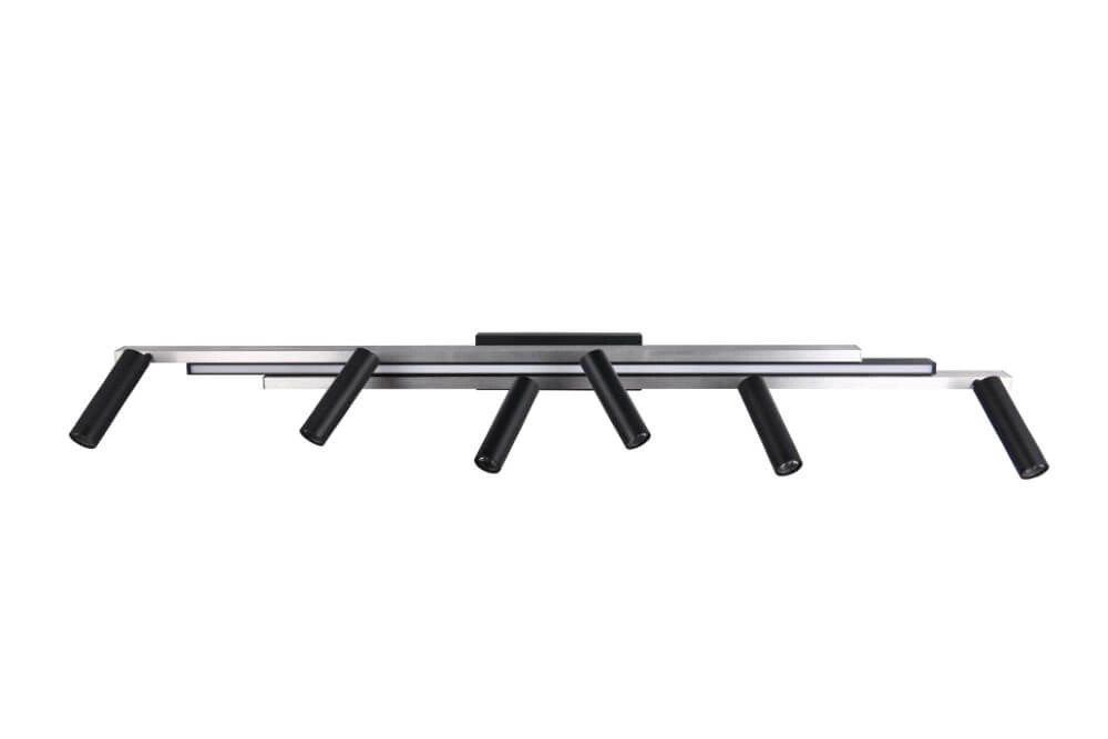 6-flammiger LED-Spot Zeno Metall mit Schwarz Trio 4017807627305