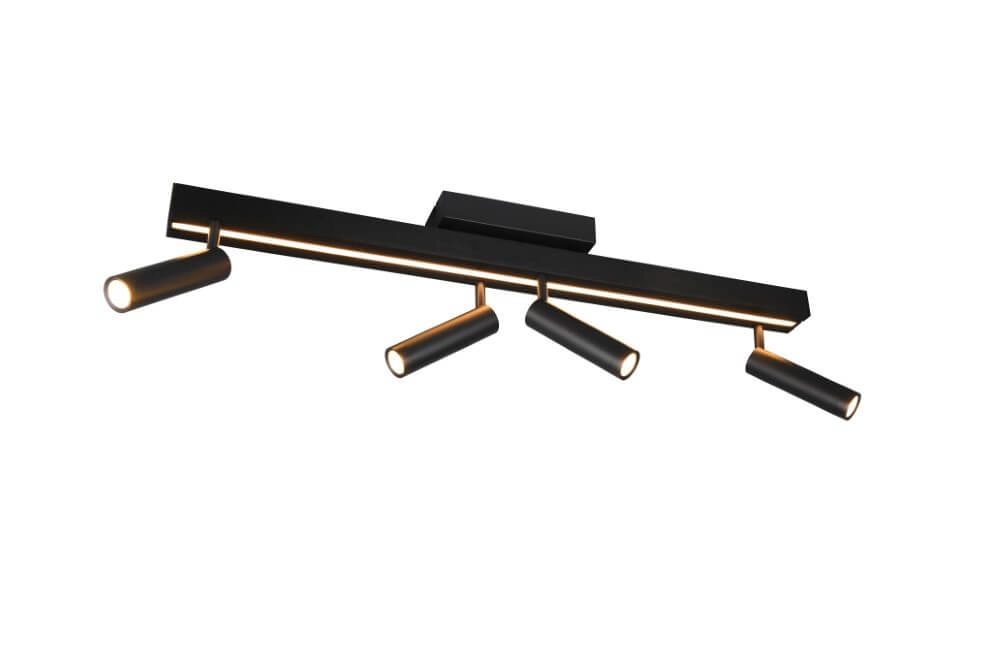 4-flammiger LED-Spot Zeno Schwarz Trio 4017807622904