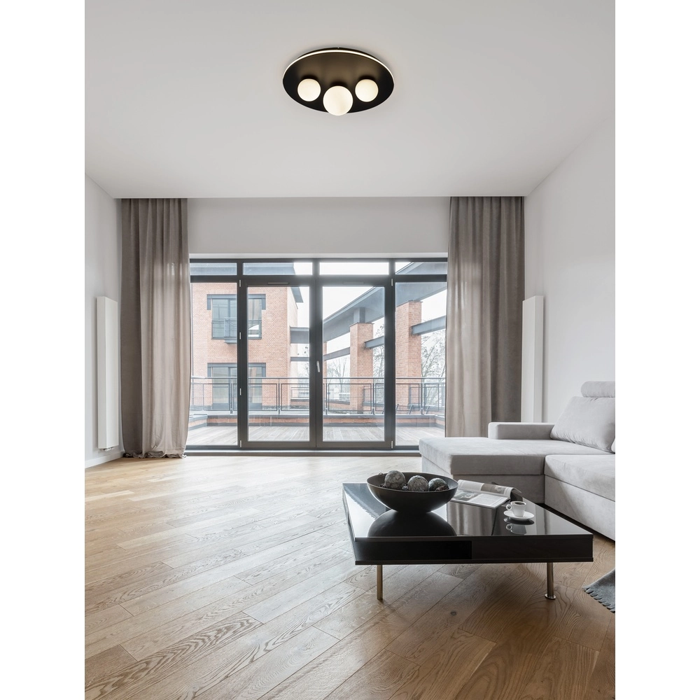 Design-Deckenleuchte Velna schwarz Ø 49,5cm Lyora 5212017440235