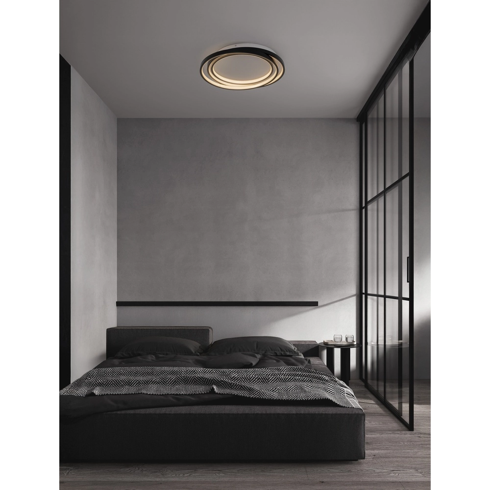 Runde Deckenleuchte Arbor schwarz Ø 44cm Lyora 5212017454928
