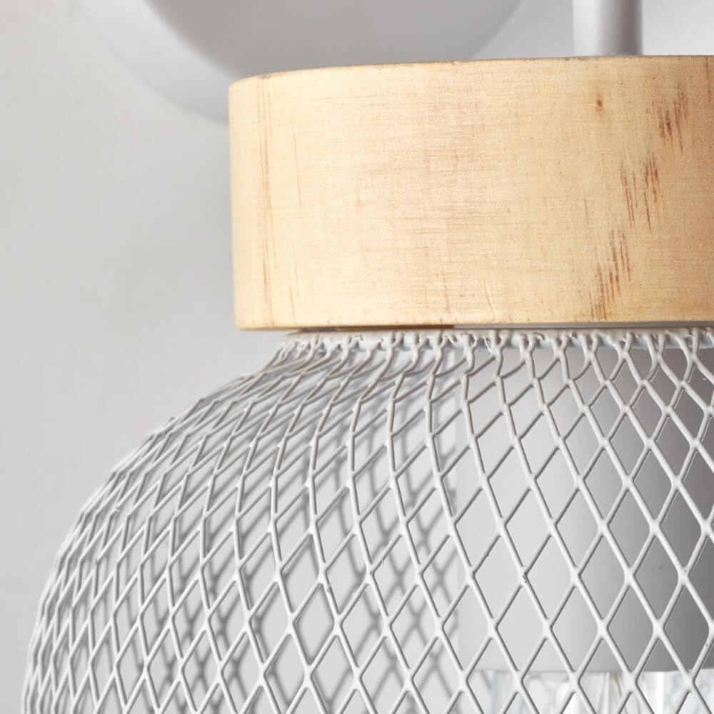 Wandlampe Giada grau mit Holz Brilliant 4004353354137