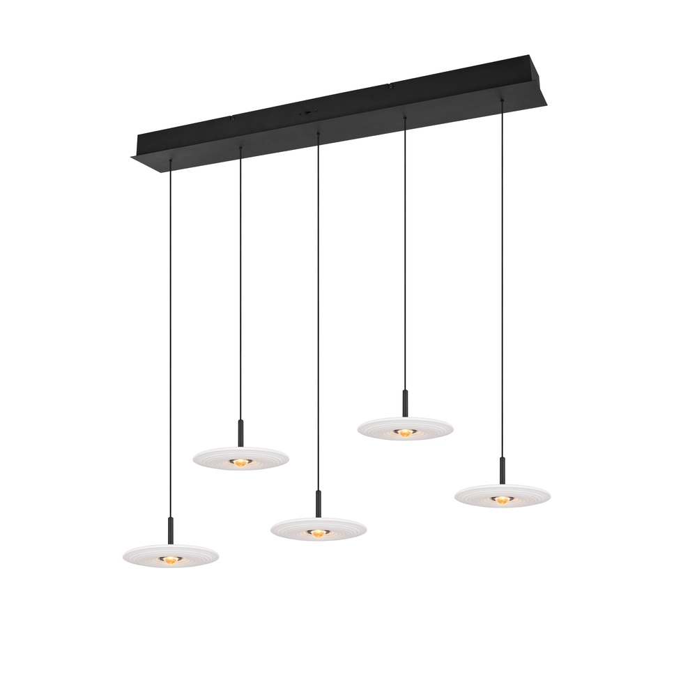 Design-Pendellampe Sirena Weißes Glas 5-Lichter