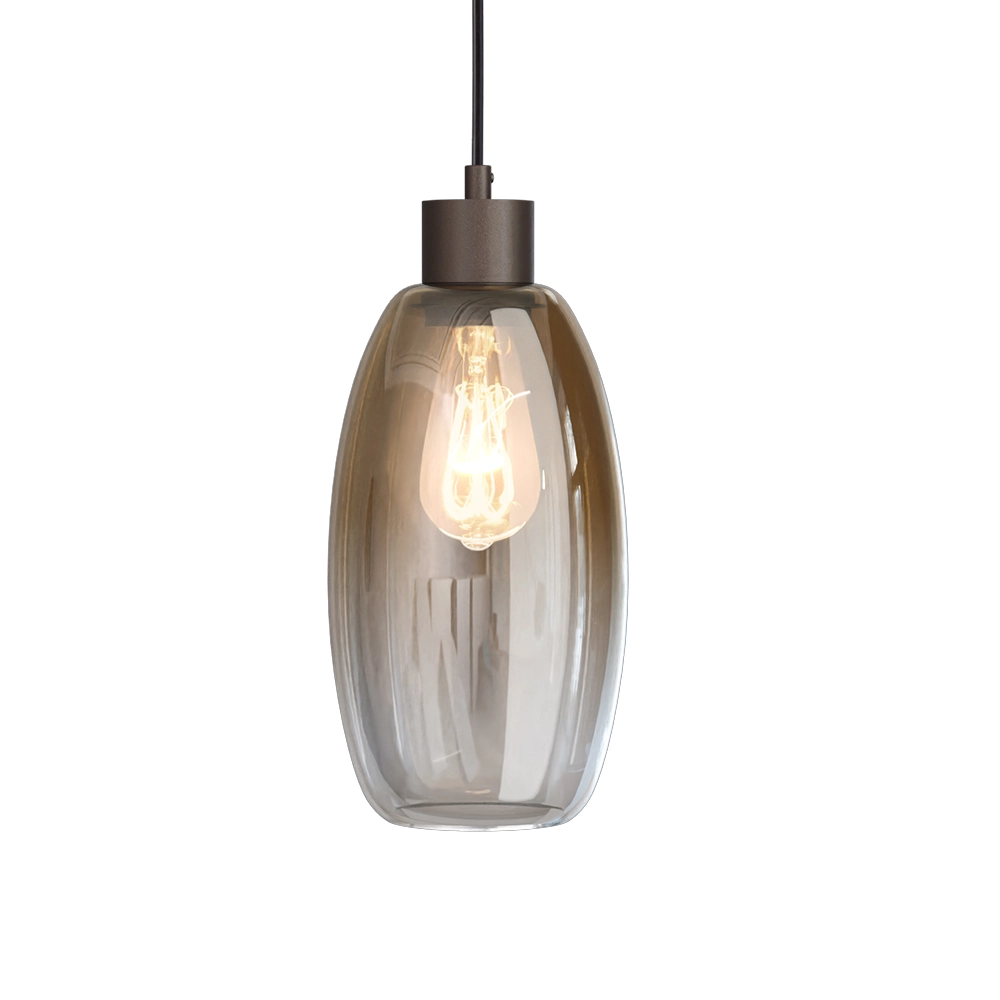 Glas-Pendellampe Olive 3x Ø 15 cm – Kakao Masterlight 8718121393971