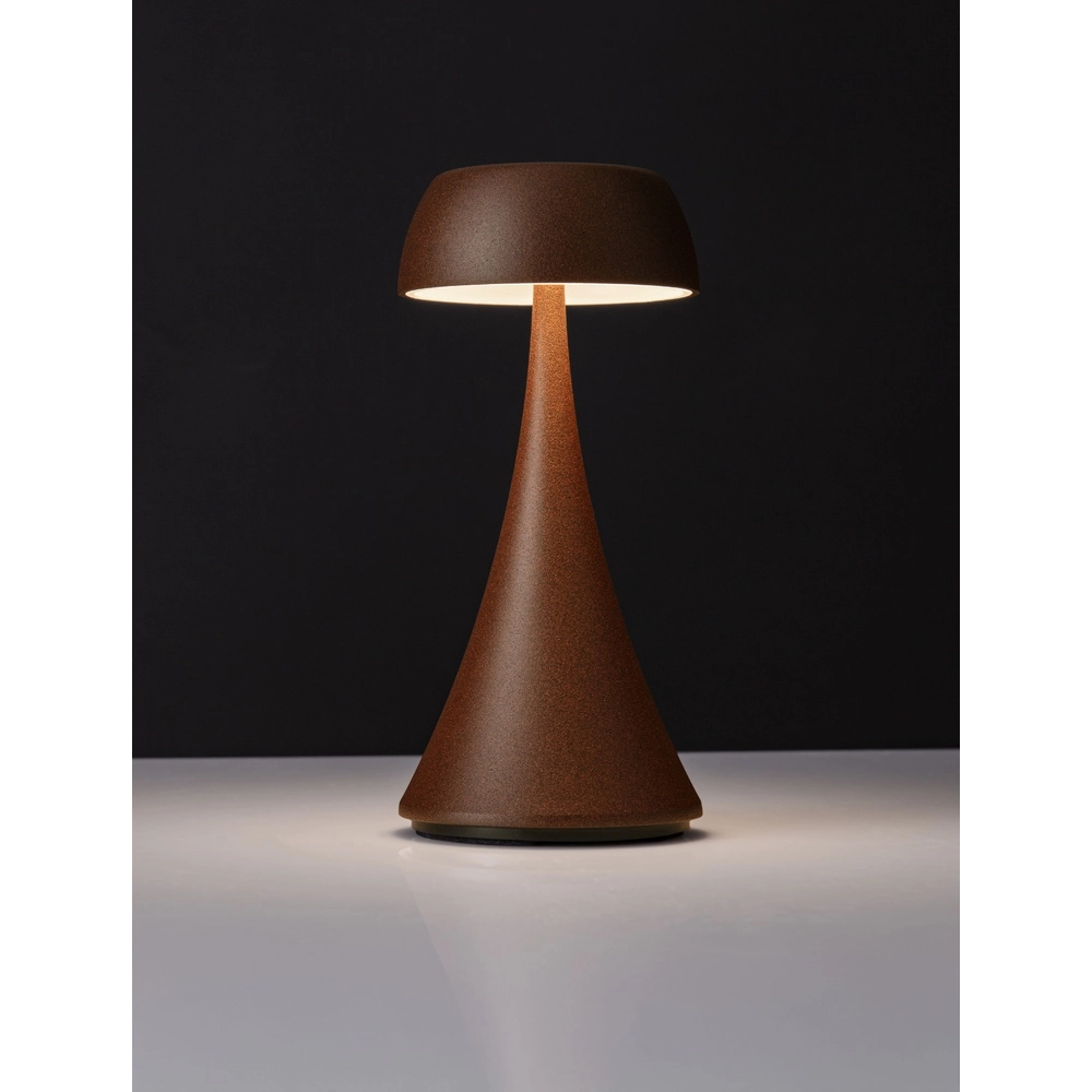 Tischlampe Ycro rostbraun wiederaufladbar mit USB