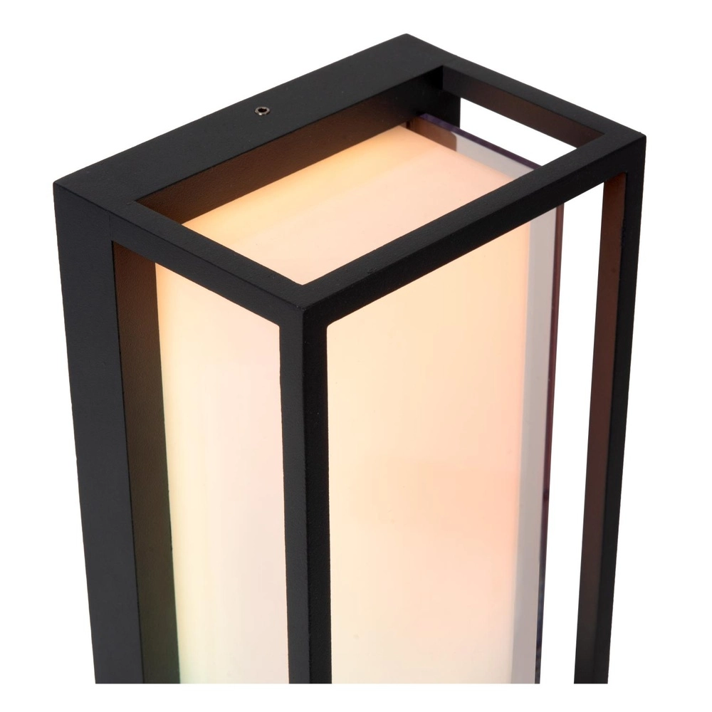 Schwarze Wandlampe Quadra Konstruktion Lucide 5411212690302