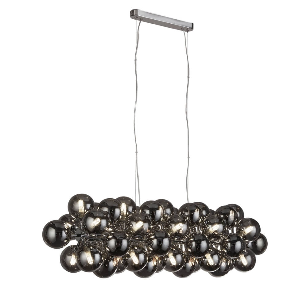 Hängelampe Glas Berry Globe 25-light schwarz mit Rauchglas