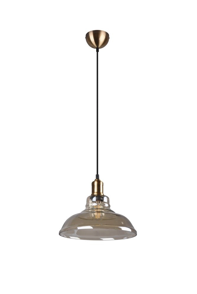 Pendelleuchte aus Glas Aldo Ø 28cm altes Kupfer Trio 4017807465969