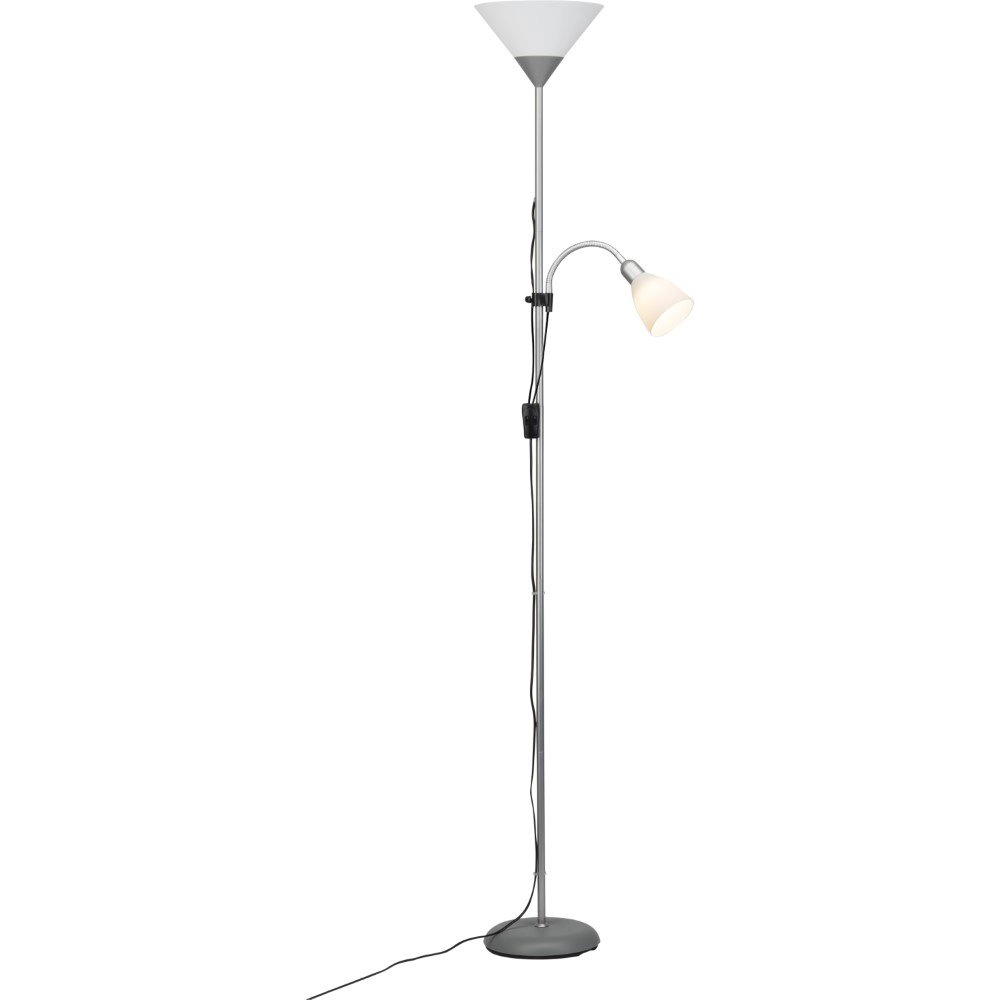 Stehlampe Spari Led 2 leichter 180 cm Metallgrau mit weiß Brilliant 4004353254666