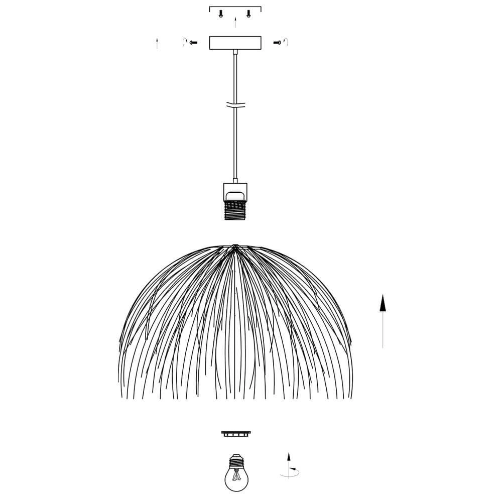 Pendelleuchte Grass strohfarben Steinhauer 8712746173482