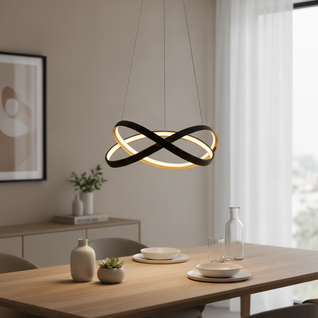 Design-Pendelleuchte Odrey schwarz mit gold