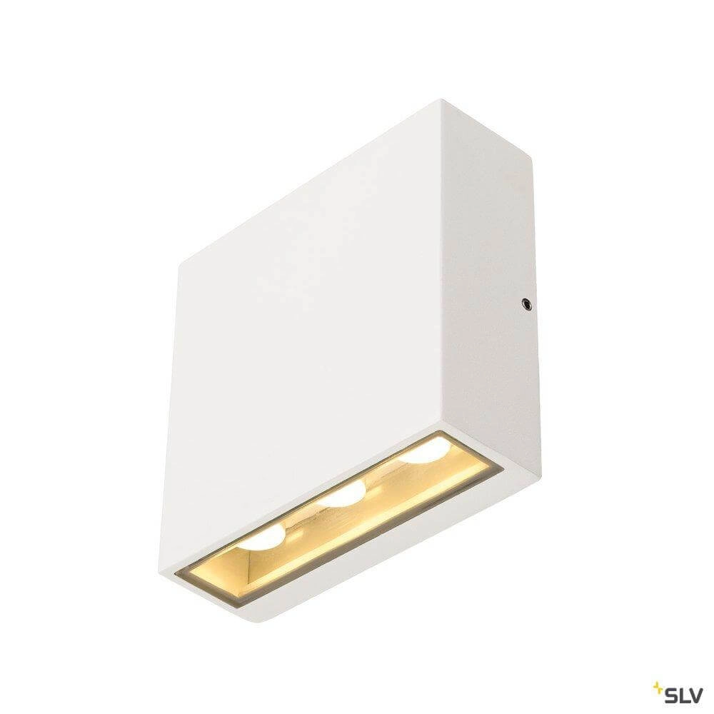 Schlanke Wandleuchte Big Quad Weiß