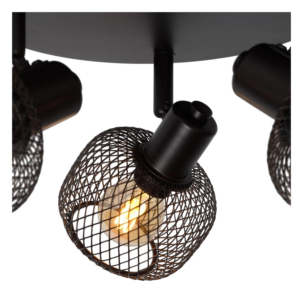 Deckenlicht Maren 3-Licht Schwarz Lucide 5411212771131