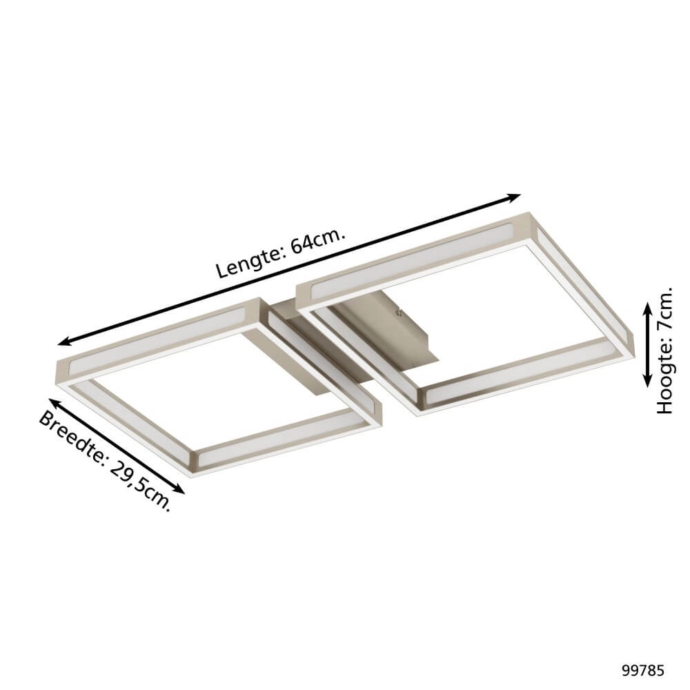 Deckenleuchte aus Edelstahl Altaflor mit LED Eglo 9002759997854