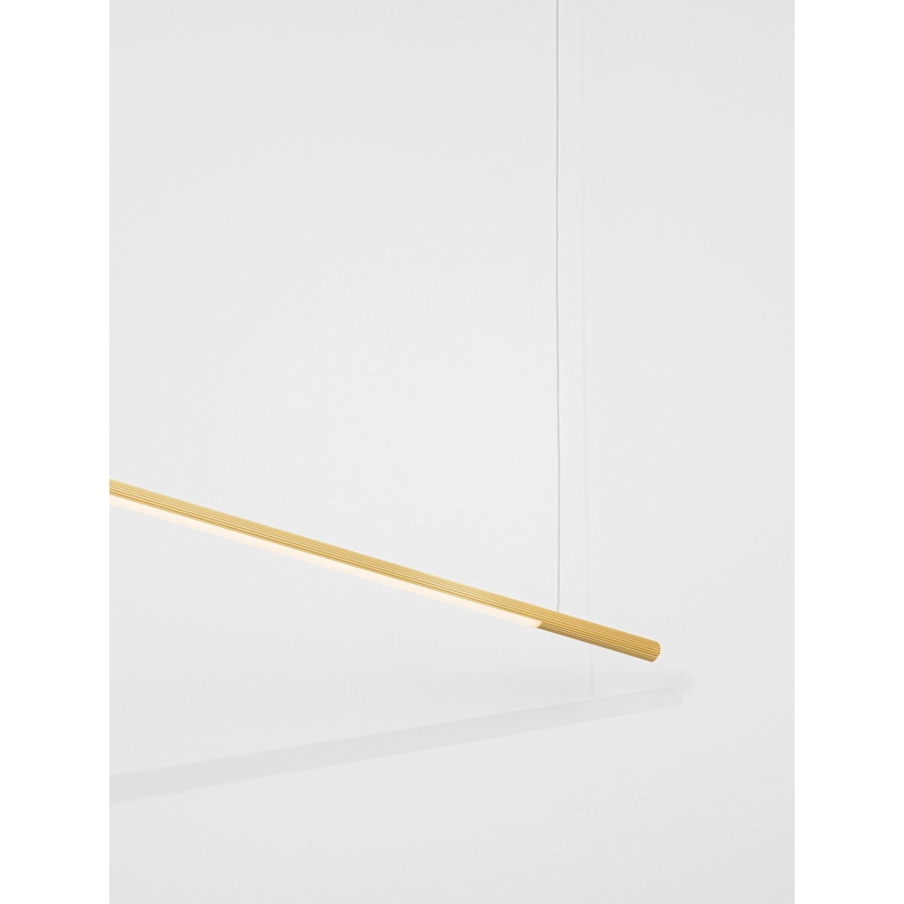 Schlanke Pendelleuchte Brillia gold 120cm Lyora 5212017473783