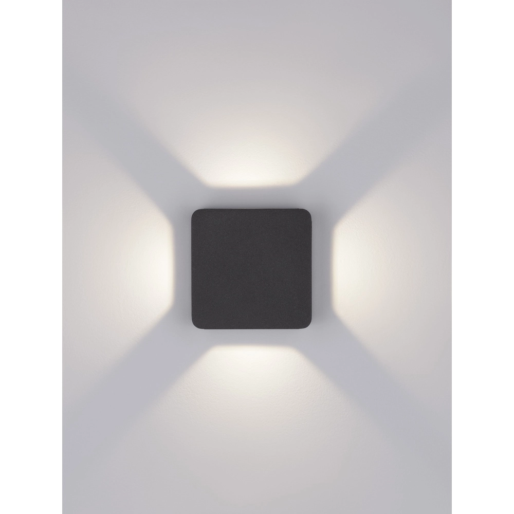 Quadratische Wandleuchte Serika anthrazit Lyora 5212017432735