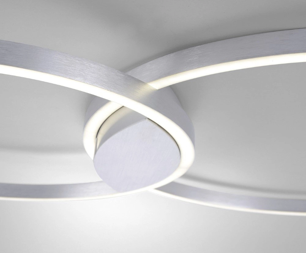 Deckenleuchte Q-Kate 2-Ring 124cm grau Paul Neuhaus 4012248333556