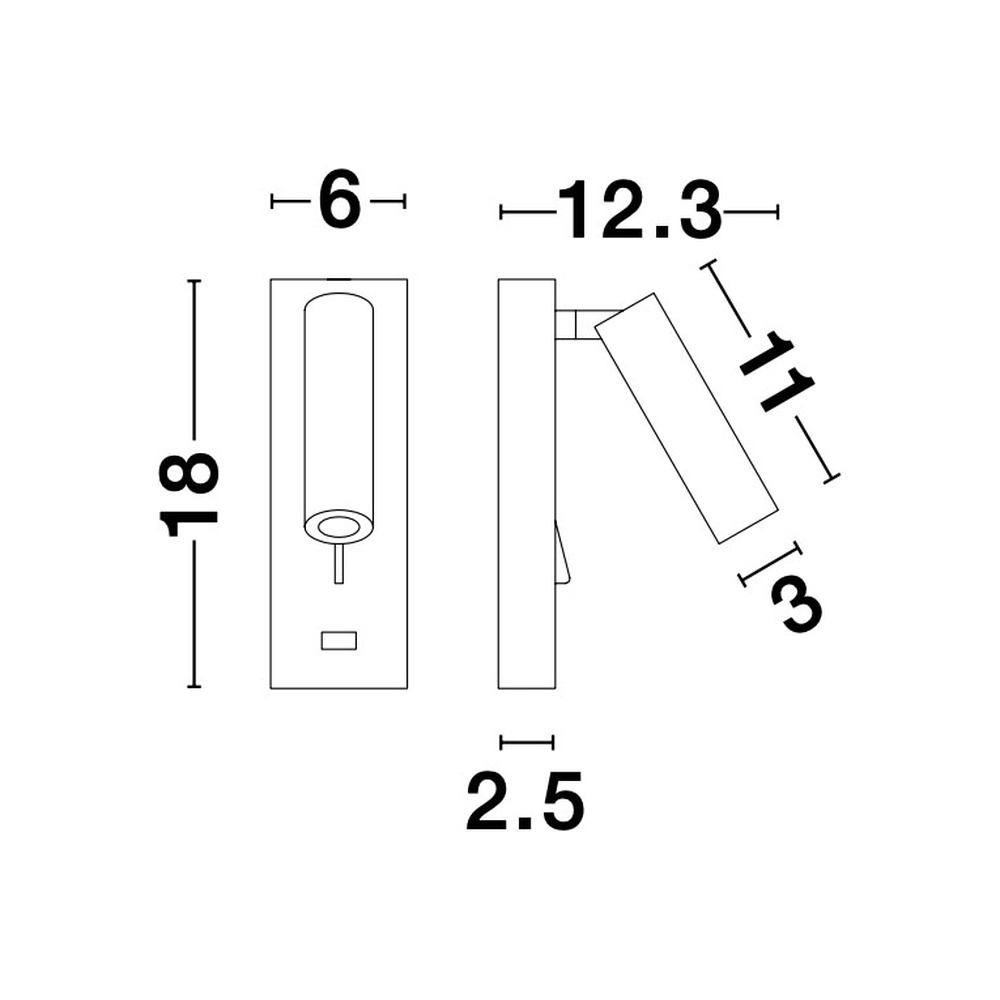 Nachttischlampe Fuse Weiß mit USB Lyora 5212017423702