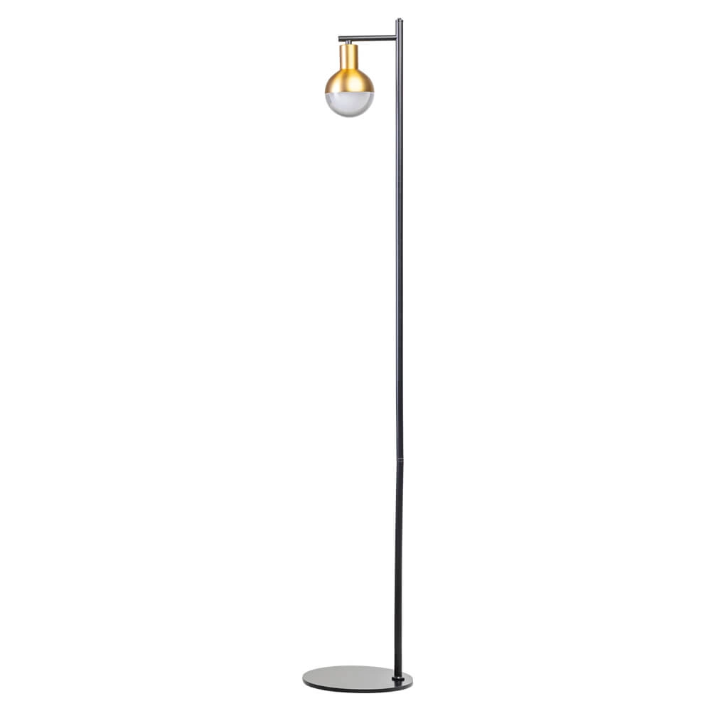 Stehlampe Drop schwarz mit gold