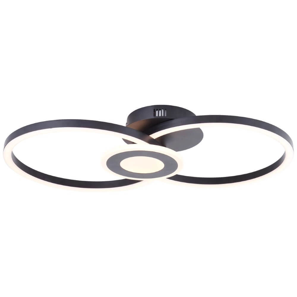 Deckenleuchte Bray rund schwarz Brilliant 4004353420023