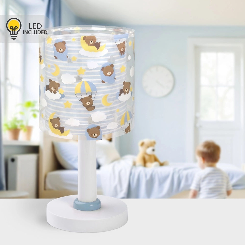 Tischleuchte für Kinderzimmer Baby Teddy blau Dalber 8420406002170