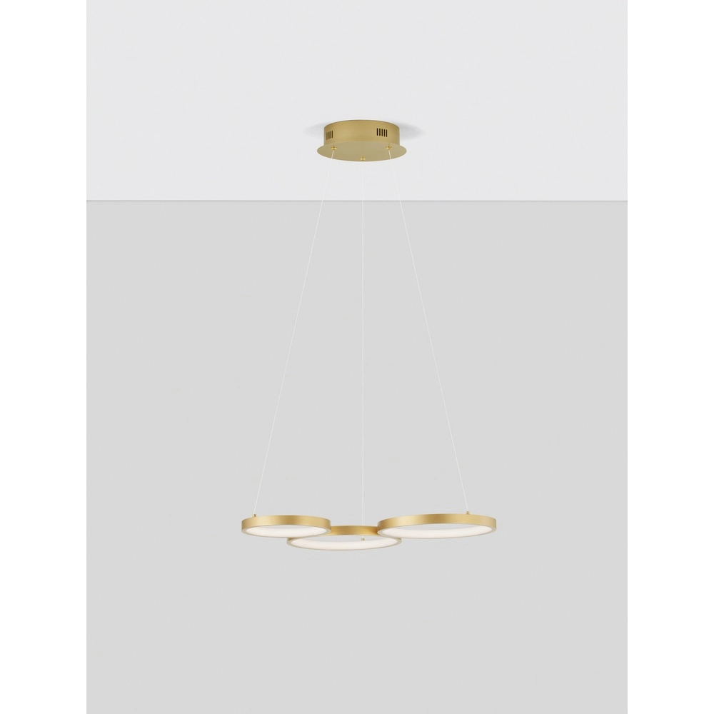 Moderne Pendelleuchte Magnus gold 55cm
