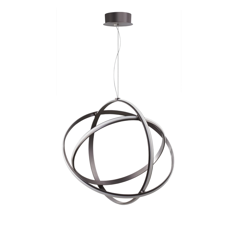 Pendelleuchte Pertone S Ø 70cm schwarz mit lila Glanz