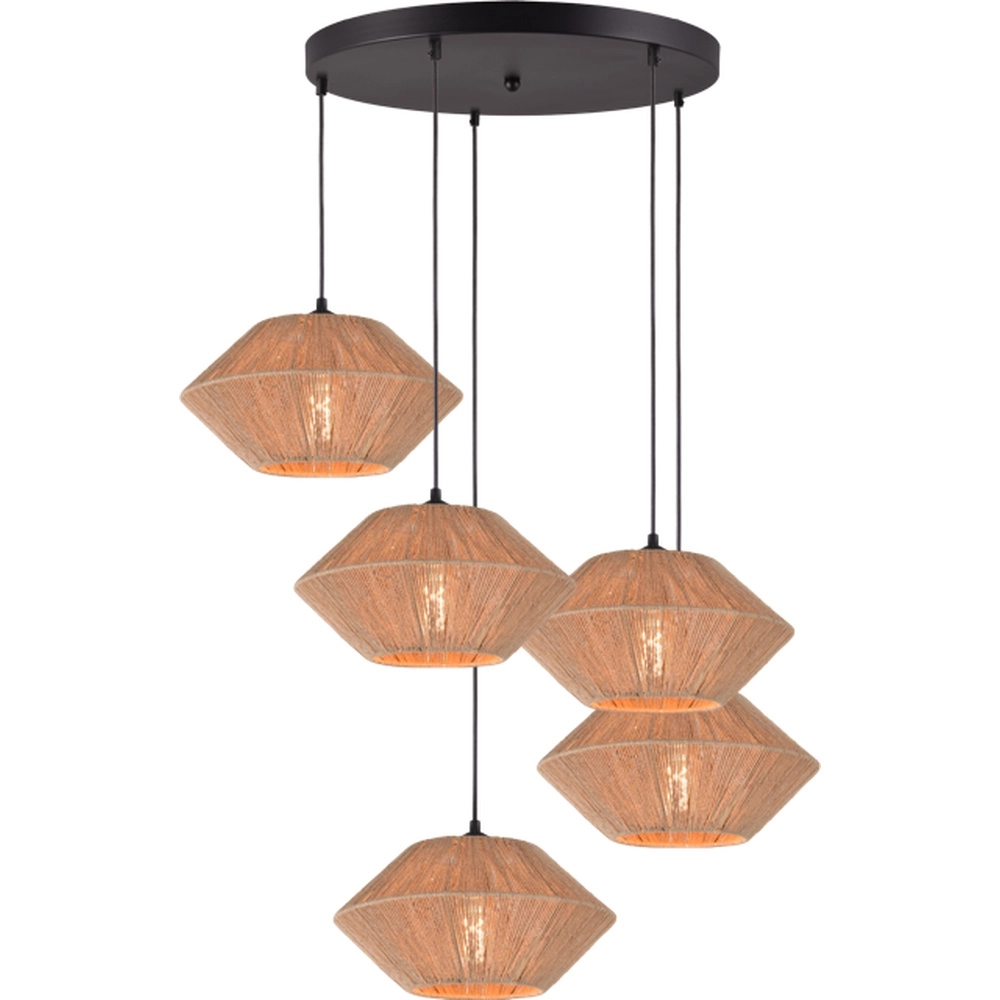 Japandig-Pendellampe Bicono 5x Ø35 cm