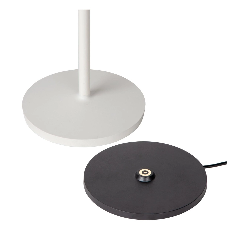 Wiederaufladbare Tischlampe Justine Weiß mit Ladestation Lucide 5411212272188
