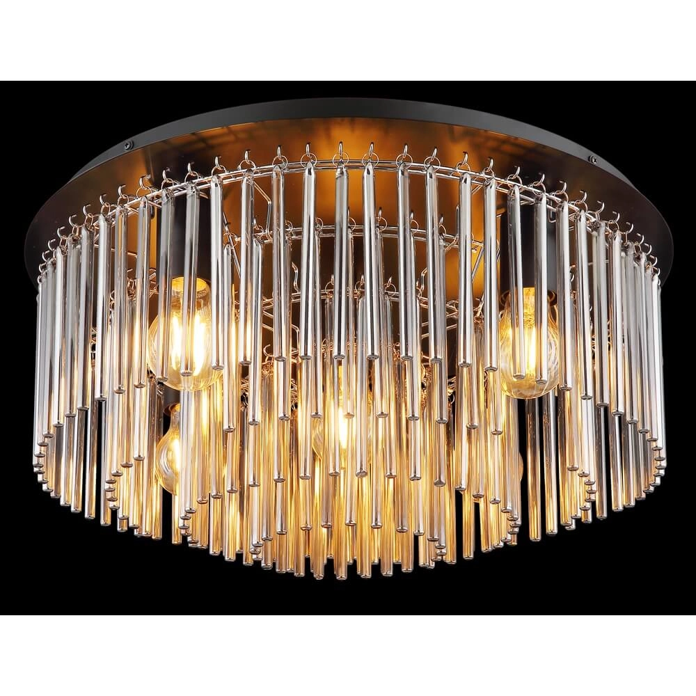 Schwarze Deckenleuchte Gorley mit Glas Ø 50cm Globo 9007371455133