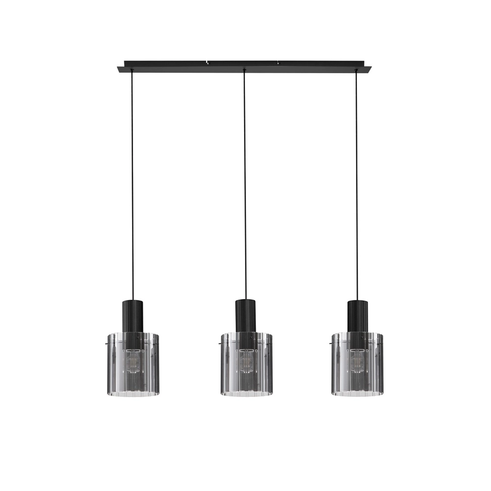 Design-Pendelleuchte Mirbi 3-flammig schwarz gerade Lyora 5212017468444
