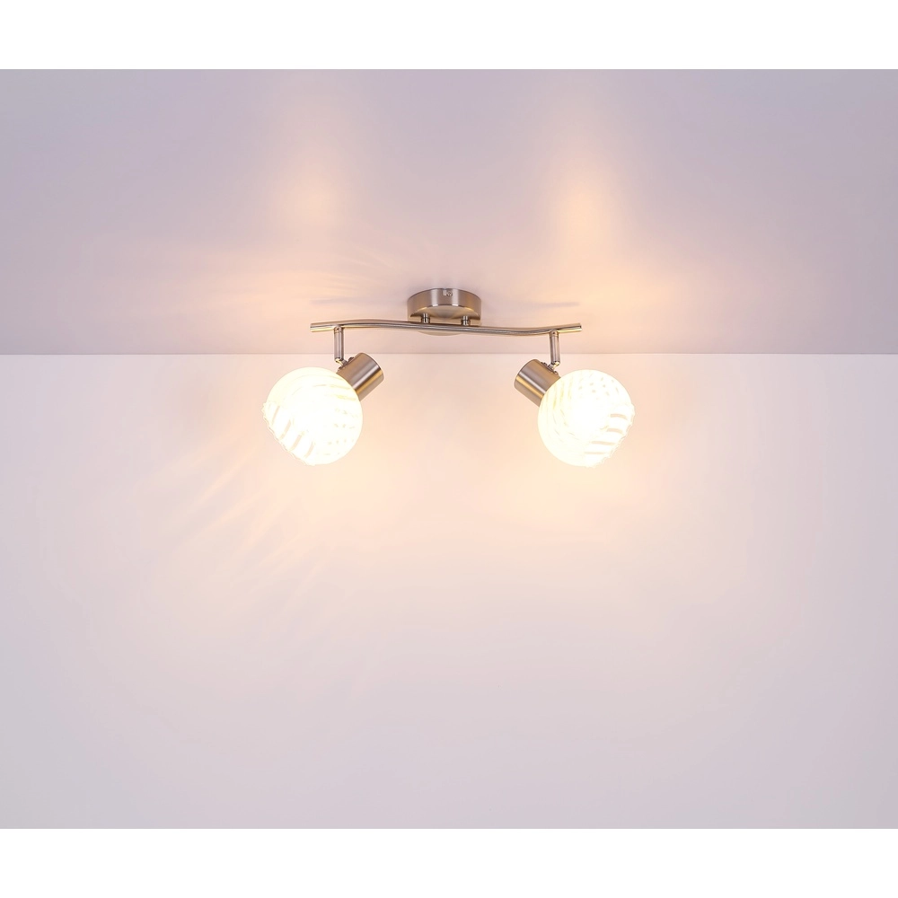 Deckenlampe Willy Nickel 2-Light Globo 9007371406104