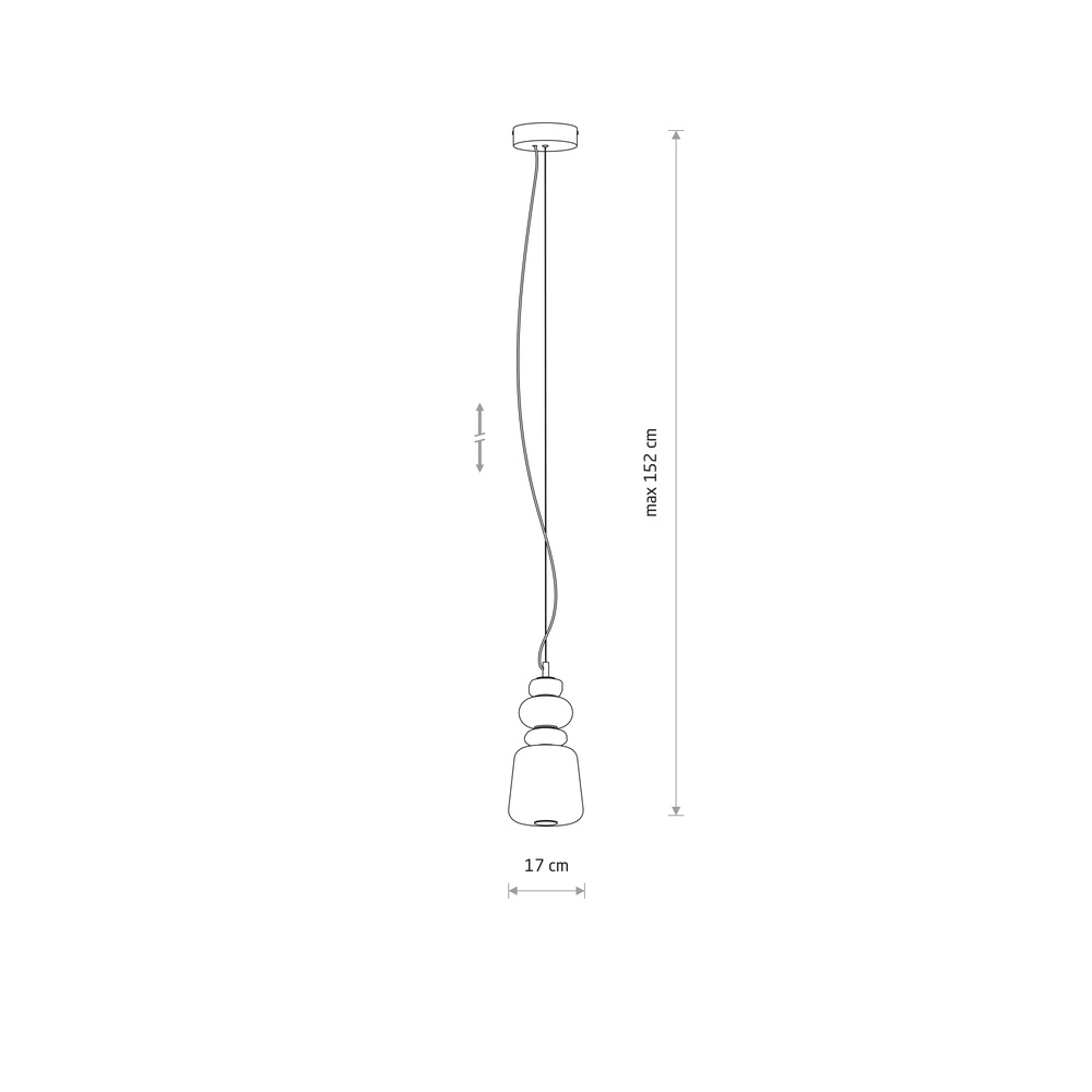 Pendellampe Ceramic Led Ø 17 cm Keramik und Glas Lyora 5903139117029