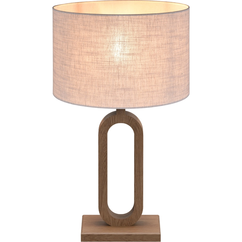 Tischlampe Sino Loop 39 cm dunkles Holz Masterlight