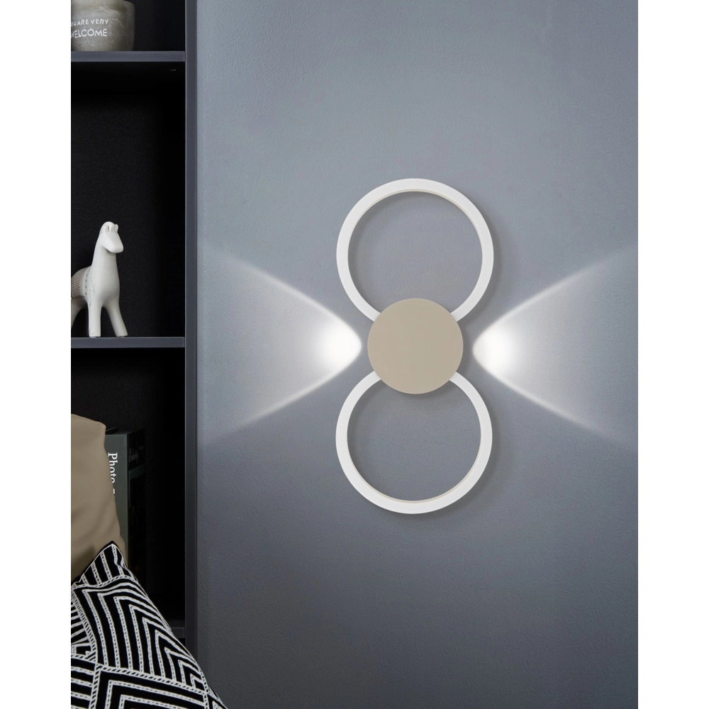 Design-Wandleuchte Venticello 1 sandbraun Eglo 9008606357475