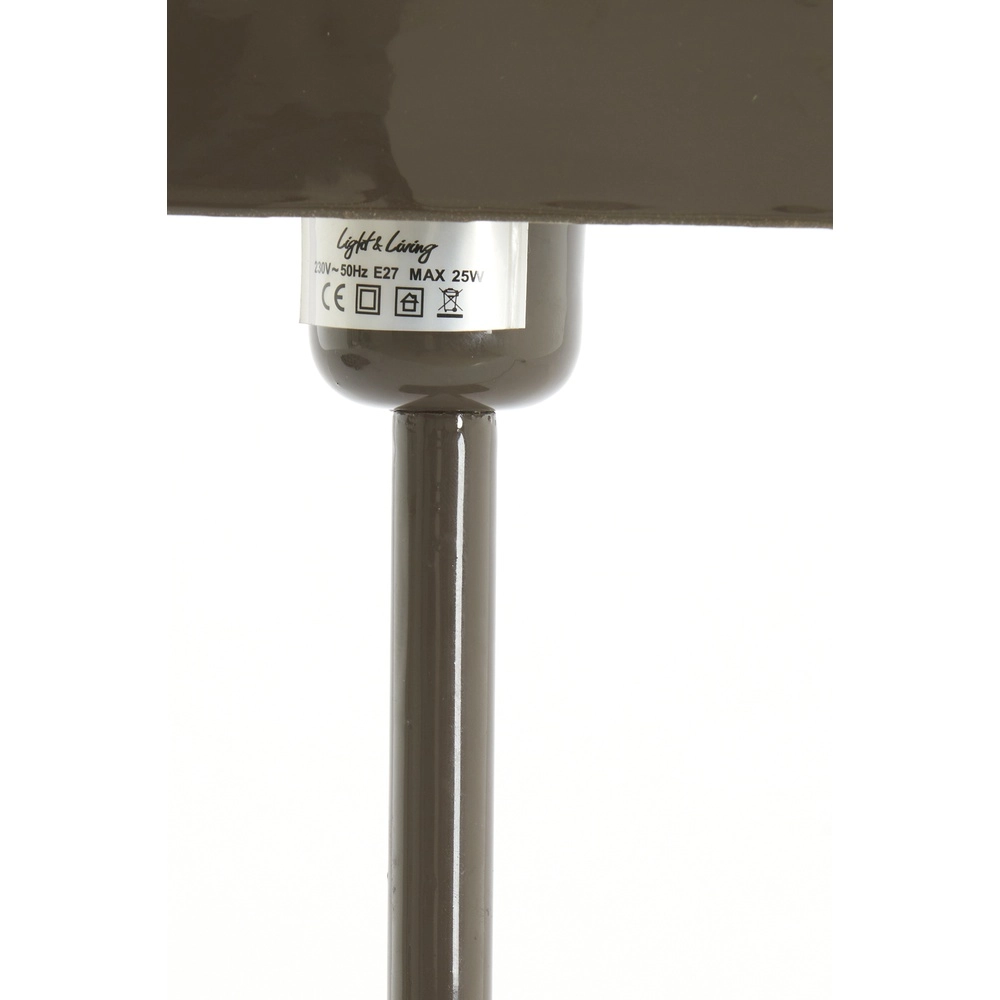Nachttischlampe Elenie 25x13 cm – glänzend dunkelbraun Light & Living 8717807818876