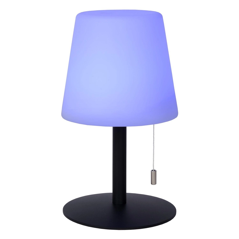 Wiederaufladbare Tischlampe Rio Schwarz-Weiß Lucide 5411212134264